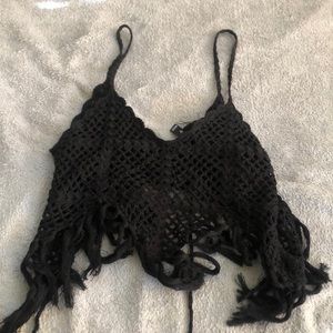 Black crop top